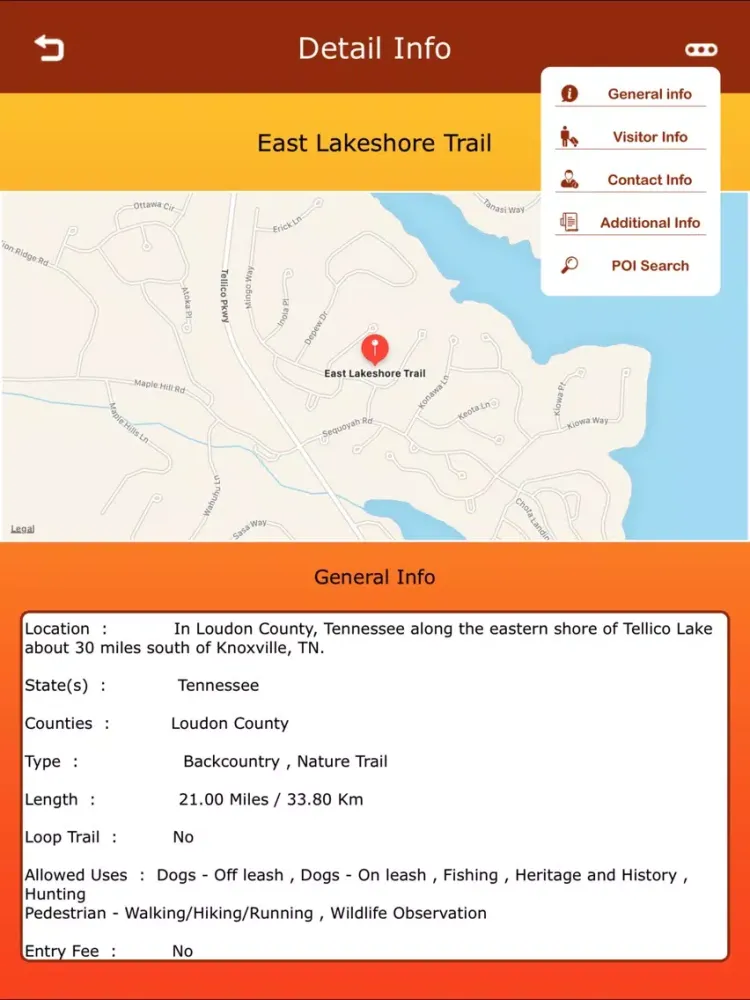 Captures d'écran de Tennessee Hiking Trails iPad 