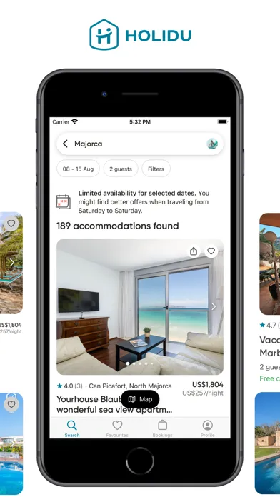 Zrzuty ekranu Holidu: Vacation Rentals