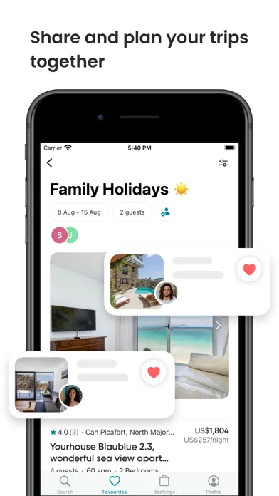 Zrzuty ekranu Holidu: Vacation Rentals