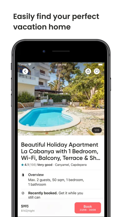 Zrzuty ekranu Holidu: Vacation Rentals