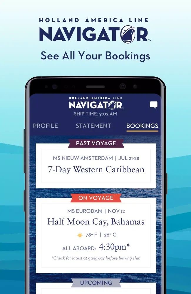 Screenshot di Holland America Line Navigator