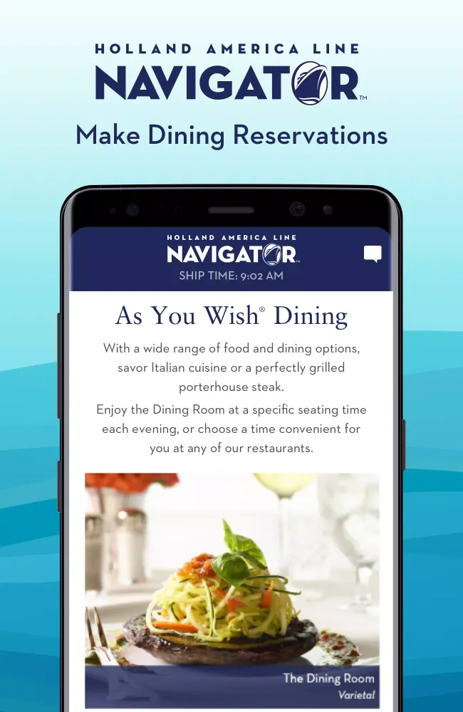 Screenshot di Holland America Line Navigator