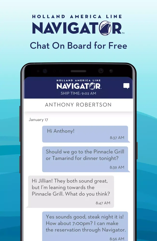 Screenshot di Holland America Line Navigator