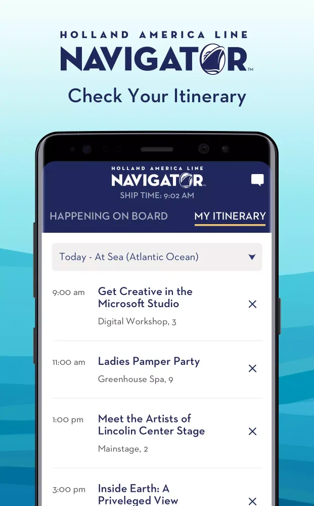 Screenshot di Holland America Line Navigator
