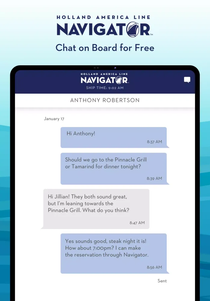Screenshot di Holland America Line Navigator