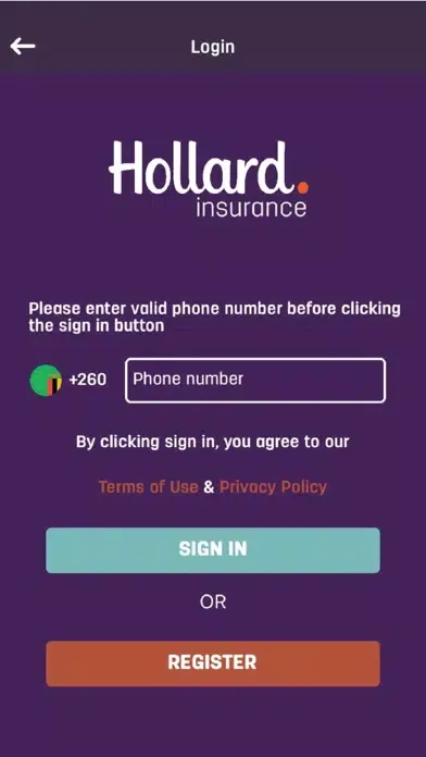 Hollard E-nsurance Ekran Görüntüleri