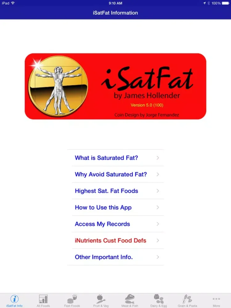 iSatFat iPad  Screenshots