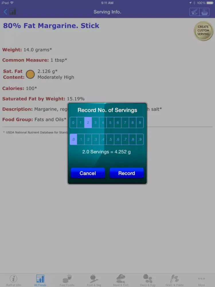 iSatFat iPad  Screenshots