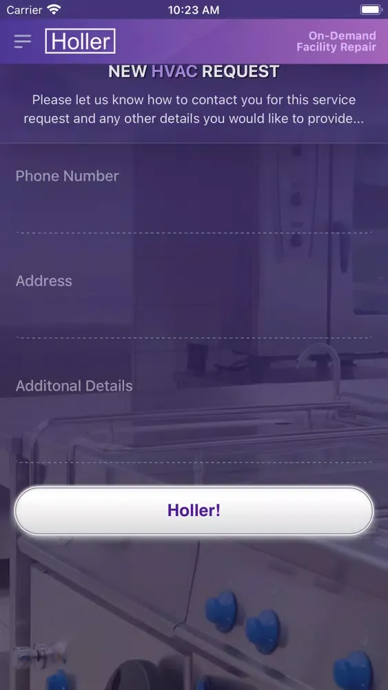 Holler Service Ekran Görüntüleri