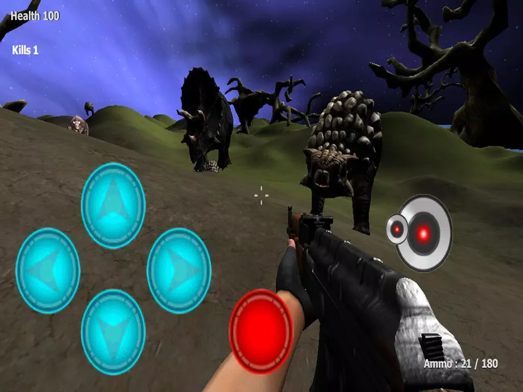 Tangkapan skrin Dinosaur Hunter Rampage FPS iPad 