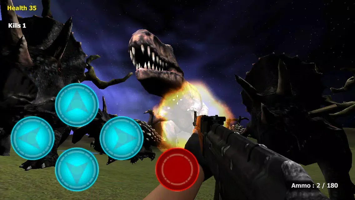 Tangkapan skrin Dinosaur Hunter Rampage FPS