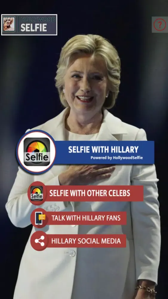 Скриншоты HollywoodSelfie:HillaryClinton