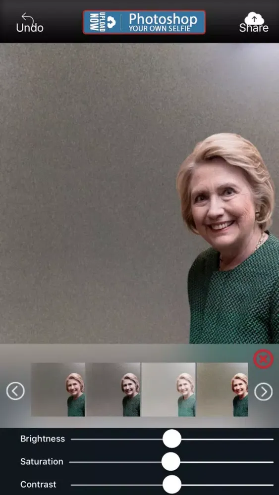 Скриншоты HollywoodSelfie:HillaryClinton