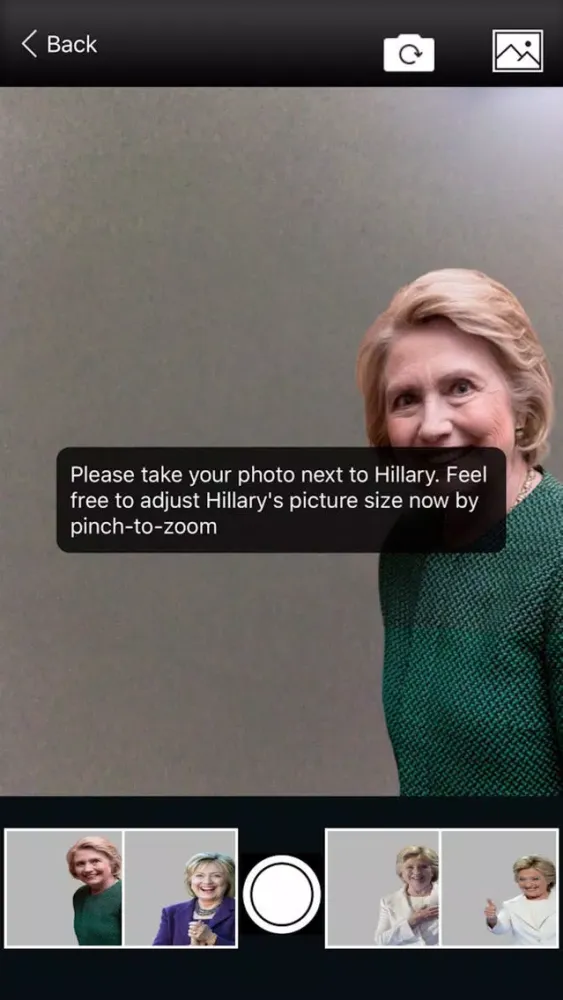 Скриншоты HollywoodSelfie:HillaryClinton