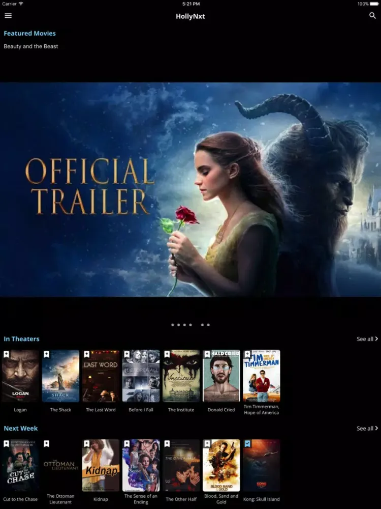 HollyNxt - Upcoming Hollywood Movies iPad 应用截图