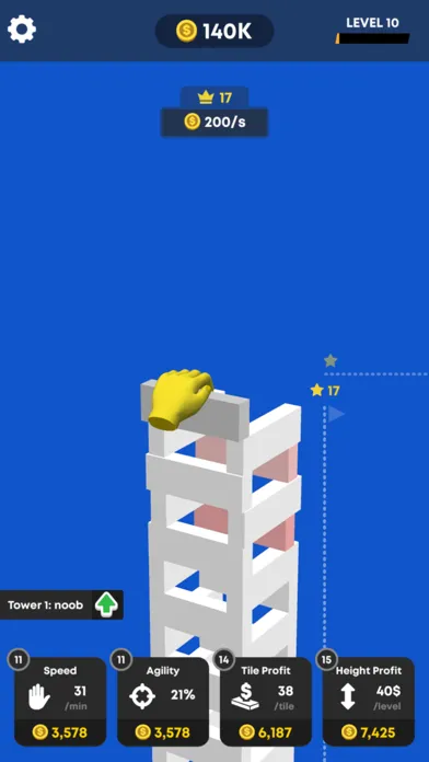 Capturas de tela do Idle Tower!