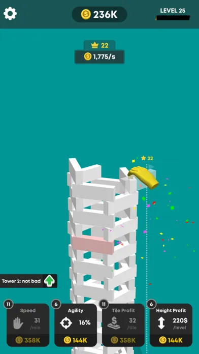 Capturas de tela do Idle Tower!