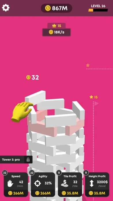 Capturas de tela do Idle Tower!