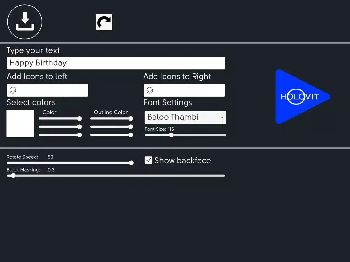 Скриншоты Holovit Effect iPad