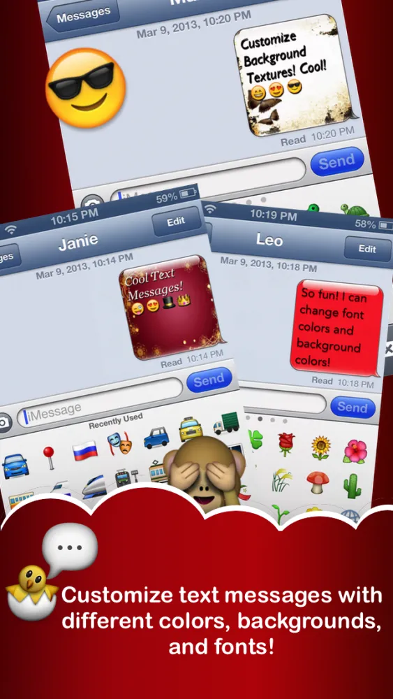 Emoji 2 Color Text Characters Symbols & Rage Comics GIFs Images Animations FREE Screenshots