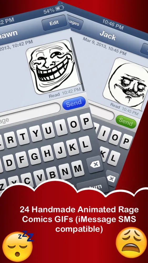 Emoji 2 Color Text Characters Symbols & Rage Comics GIFs Images Animations FREE Screenshots