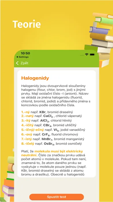 Chemie názvosloví a testy スクリーンショット