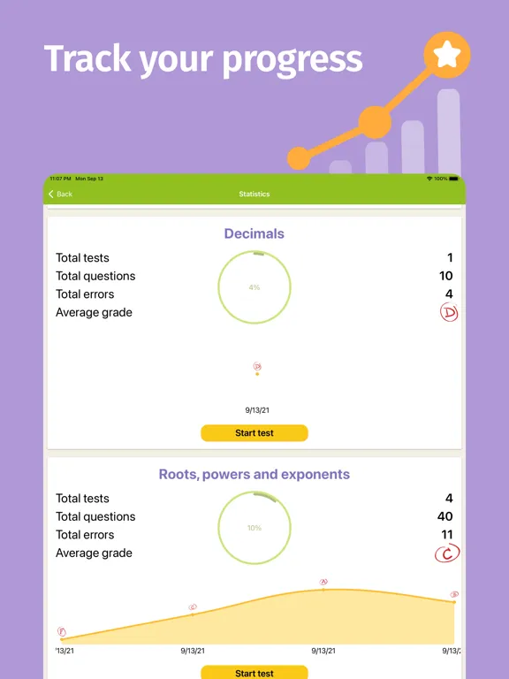 Math Tests - learn mathematics iPad  スクリーンショット