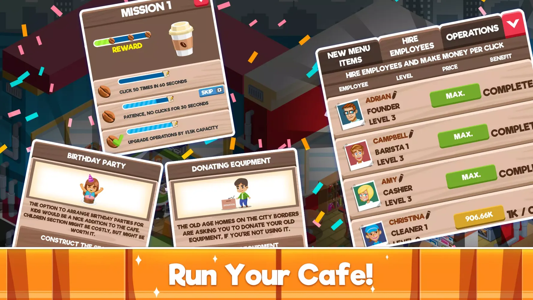 Idle Cafe Tycoon: Coffee Shop Screenshots