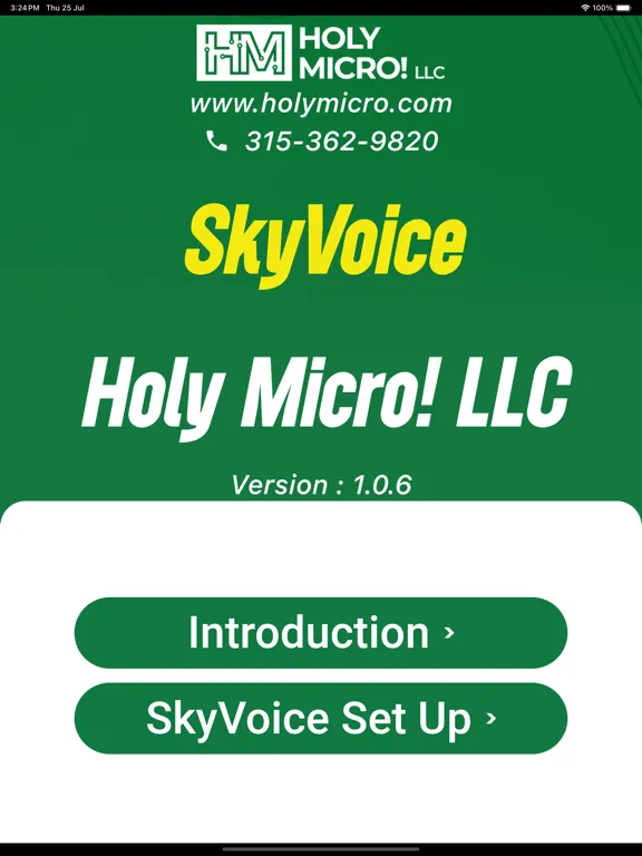 Tangkapan skrin SkyVoice Holy Micro iPad 