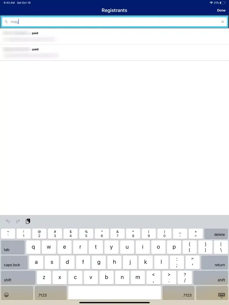 Capturas de pantalla de HOH Events Team App iPad 