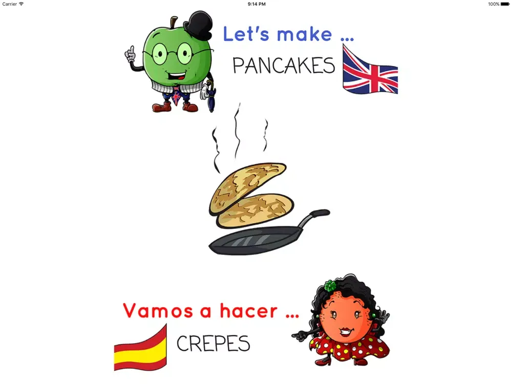 Arthur Apple : Let's Make PANCAKES/Hacemos Crepes iPad  Screenshots