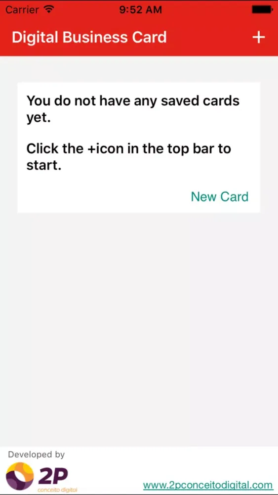 Digital Business Card Screenshots