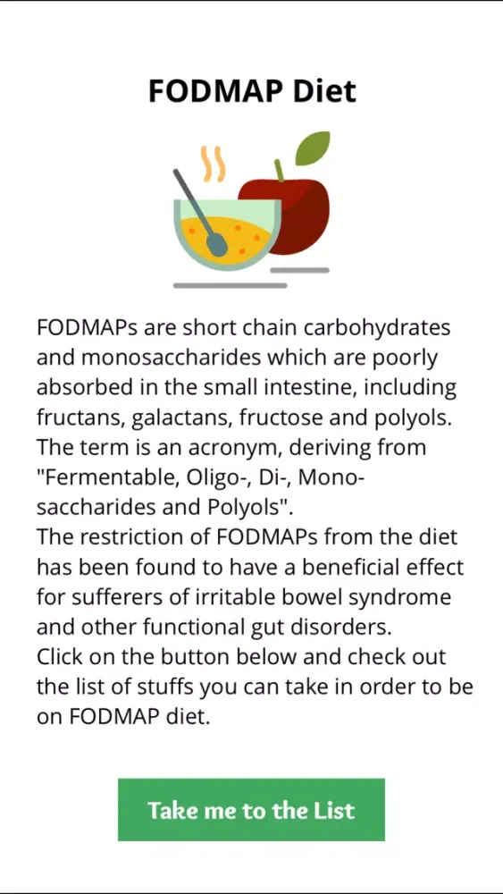 FODMAP Diet Meal Plan & Menu 스크린샷