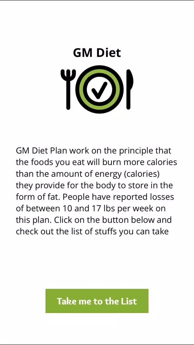 GMDiet Food List For Diet Plan スクリーンショット