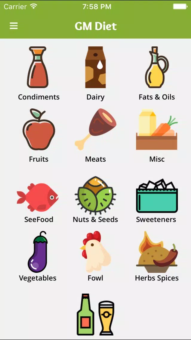 GMDiet Food List For Diet Plan スクリーンショット