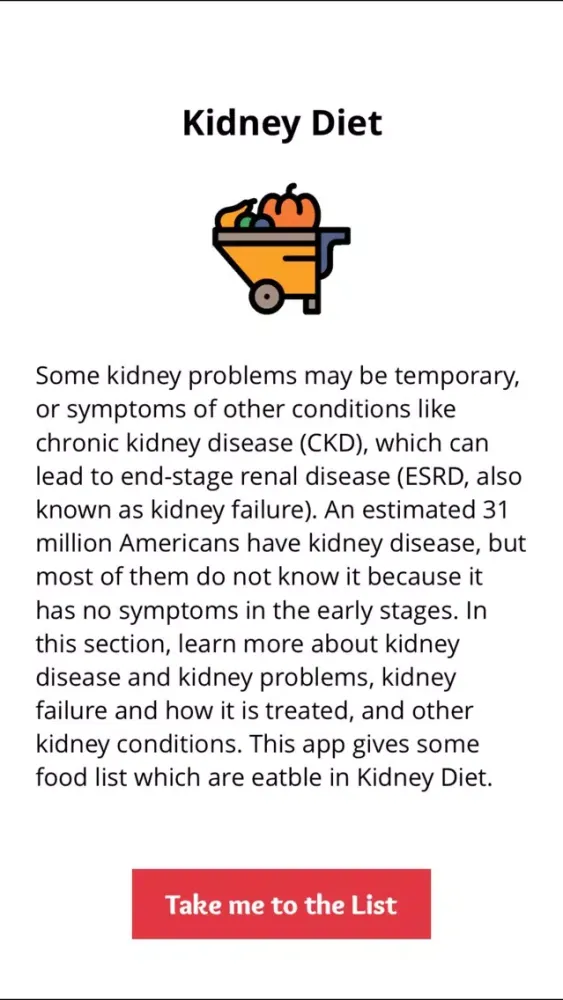 Tangkapan skrin Kidney Diet Food List For Diet