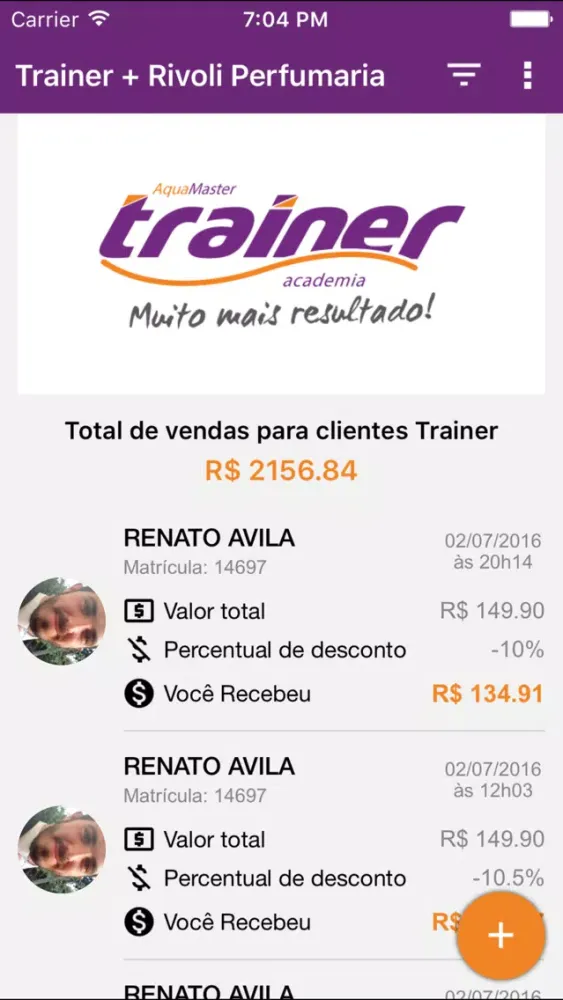 Capturas de tela do ADM Trainer