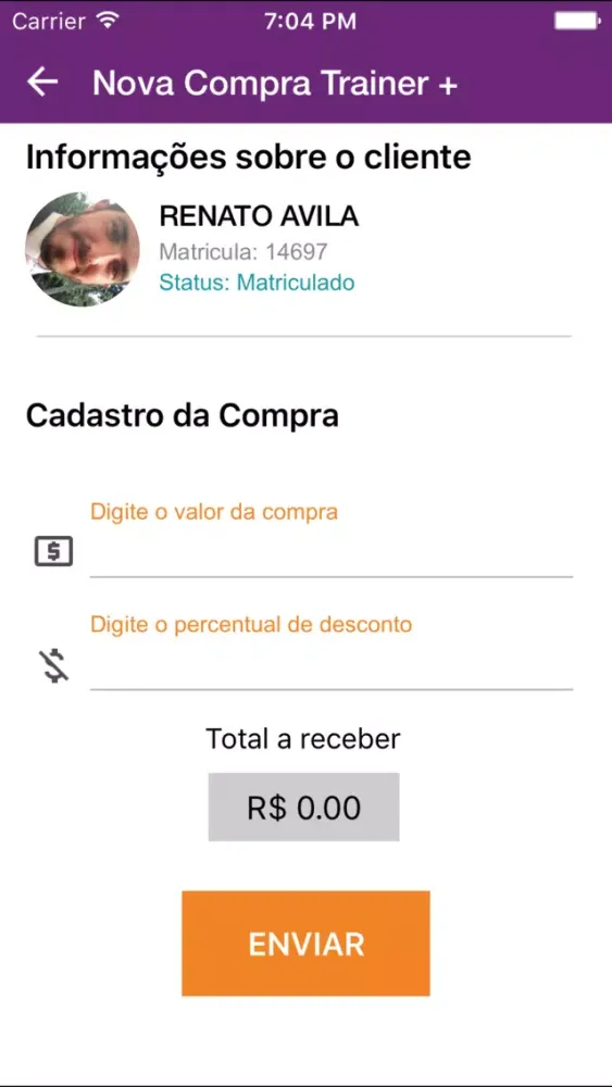 Capturas de tela do ADM Trainer