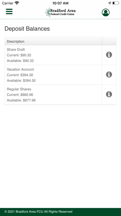 Скриншоты Bradford Area FCU