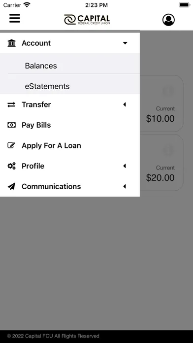 Capital FCU Mobile Banking Screenshots