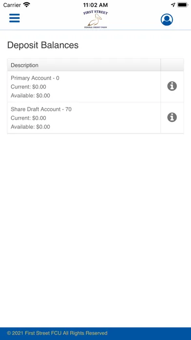 Tangkapan skrin First Street FCU Mobile