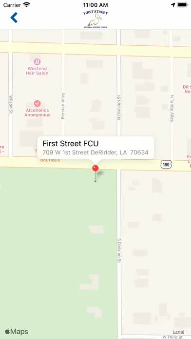 Tangkapan skrin First Street FCU Mobile