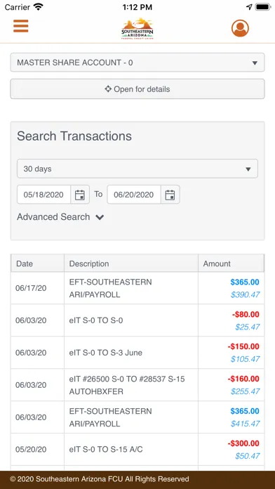 Southeastern Arizona FCU Screenshots