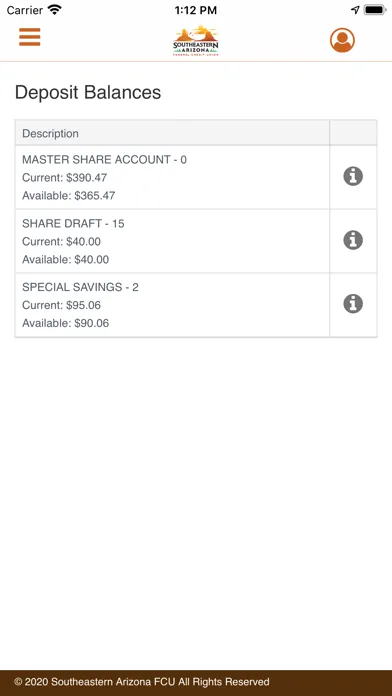 Southeastern Arizona FCU Screenshots