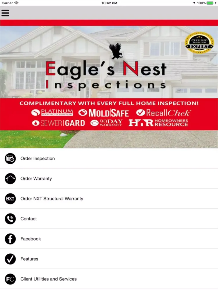 Screenshot di Eagles Nest Inspections iPad 