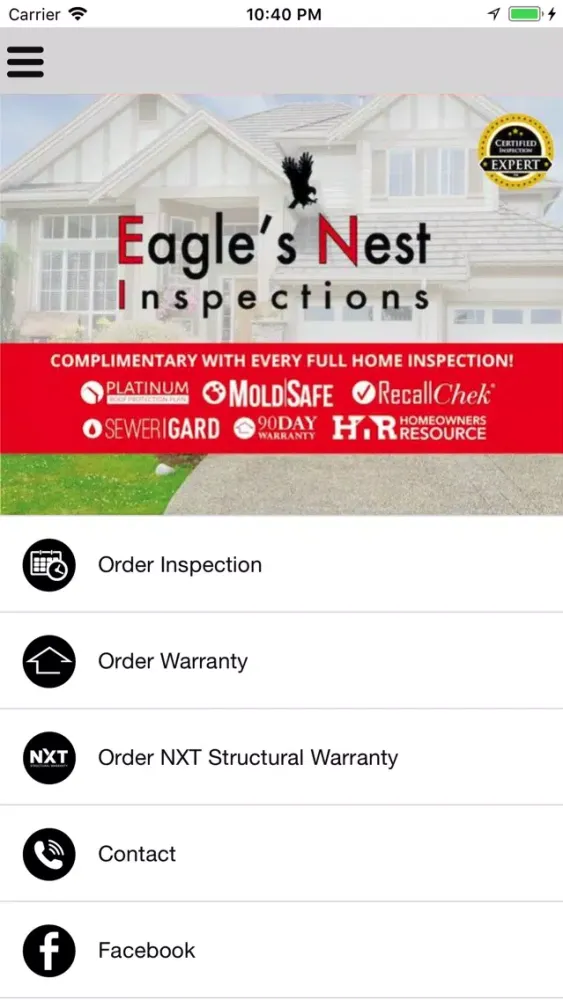 Screenshot di Eagles Nest Inspections
