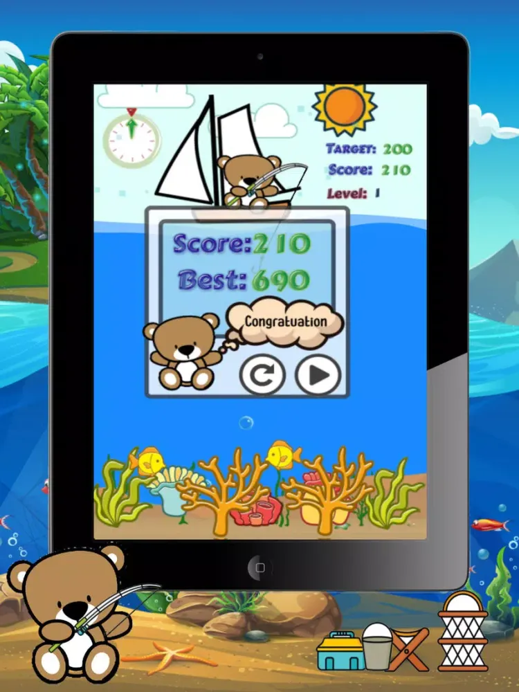 Capturas de tela do Hunting and Fishing Big Fish Adventure Easy Games iPad 