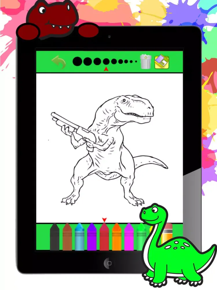 Dinosaur Coloring Pages Kids Game iPad  スクリーンショット