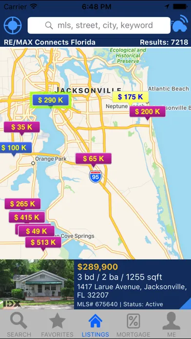 Tangkapan layar RE/MAX Connects Florida Mobile by Homendo
