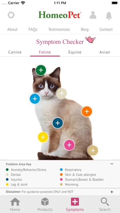 HomeoPet Natural Pet Care App Screenshots